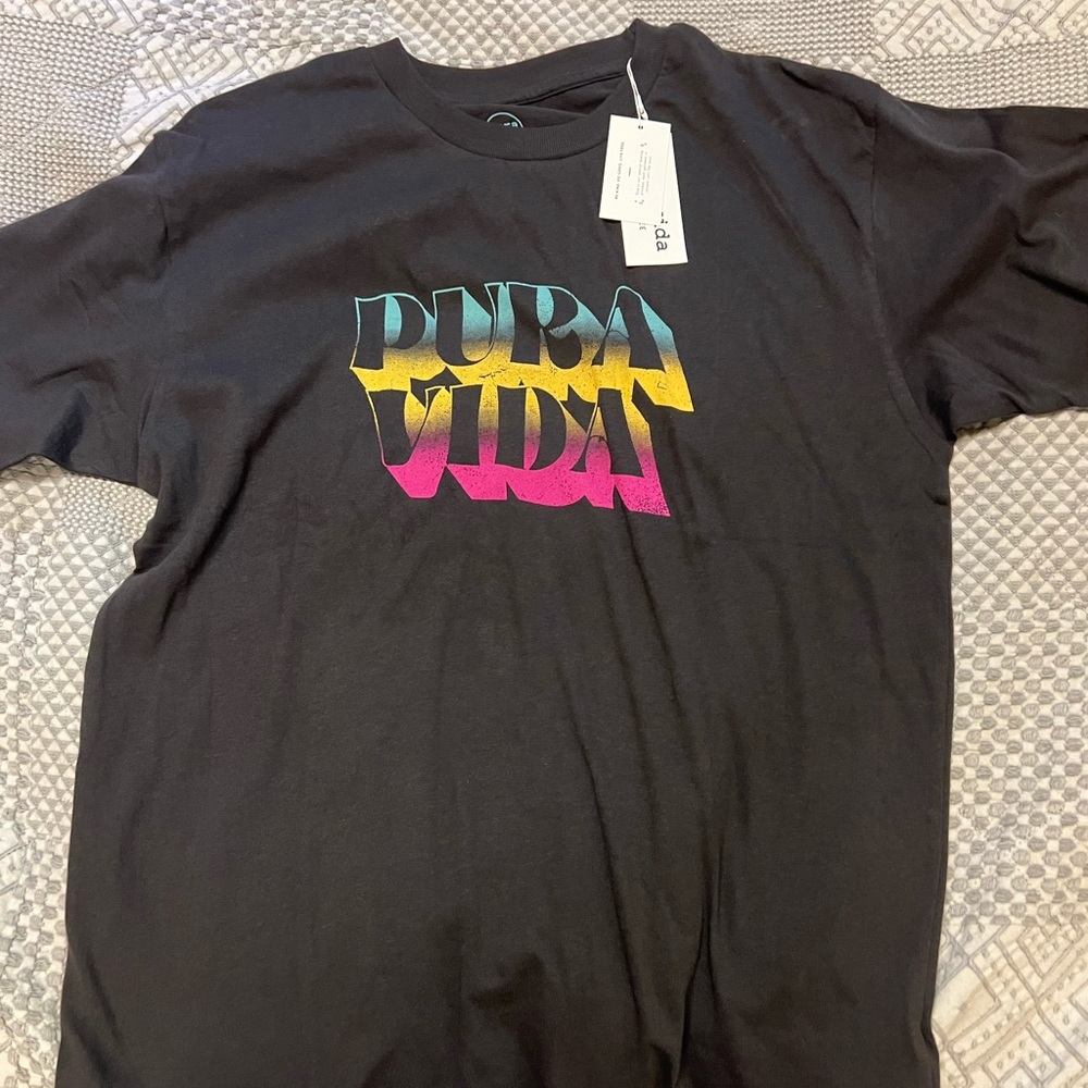 Pura Vida Black T-Shirt for Men